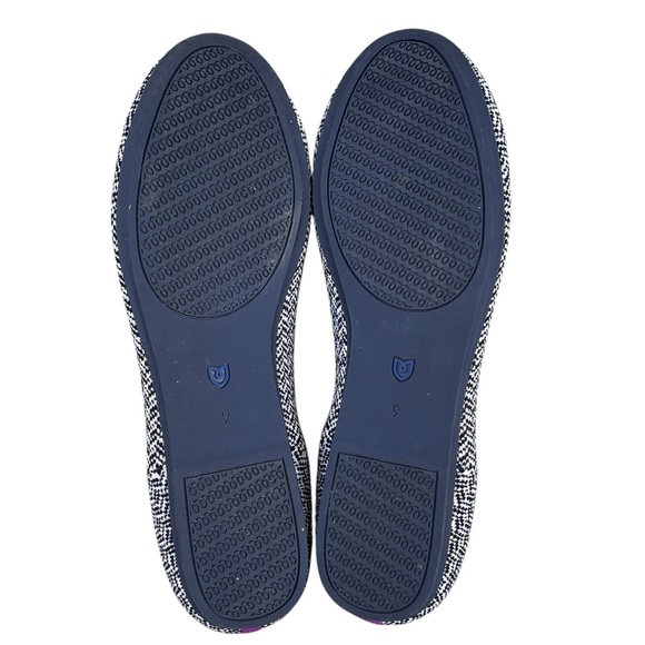 ROTHY'S THE FLAT 001-344 SLATE HERRINGBONE ROUND TOE SLIP ON BALLET FLAT - Picture 4 of 13